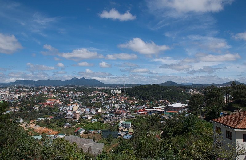 See Dalat from Above-Dalat city seen from an altitude of 1,950m of Langbiang mountain